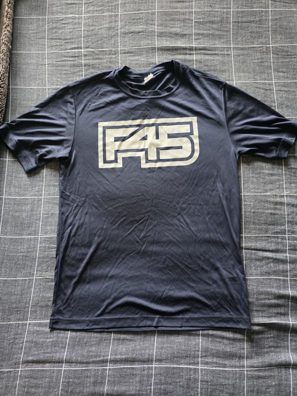 Sport-Tek Navy short sleeve tee with White logo